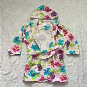 Just Love Kids Floral hooded swim/ bath robe - Pink, Purple, Green